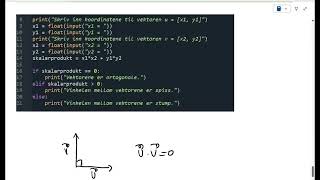 Matematikk R1   6D Skalarproduktet med Python