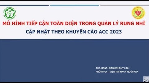 Quản lý rung nhĩ cập nhật theo khuyến cáo ACC 2023