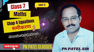 7th Maths || Chap 4 समीकरण || Equations || Exercise 4.2 Qu 1 to 2