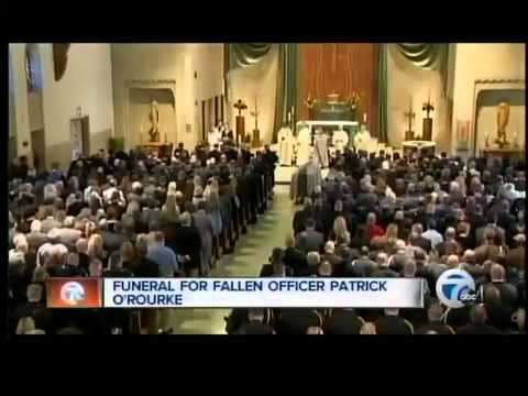 Funeral for fallen officer Patrick O'Rourke - YouTube