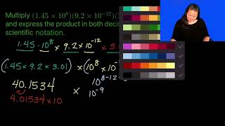 Multiplying three numbers in scientific notation (ASL)