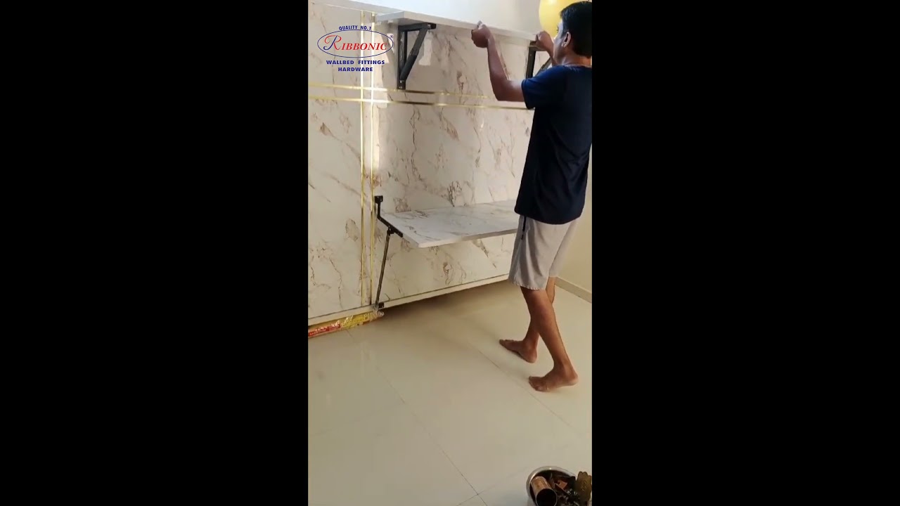 Ribbonic wallbeds fittings hardware with study desk | wall-mounted bed | 