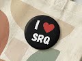 I Love SRQ Pin Button: Sarasota Florida, Red Heart Design
