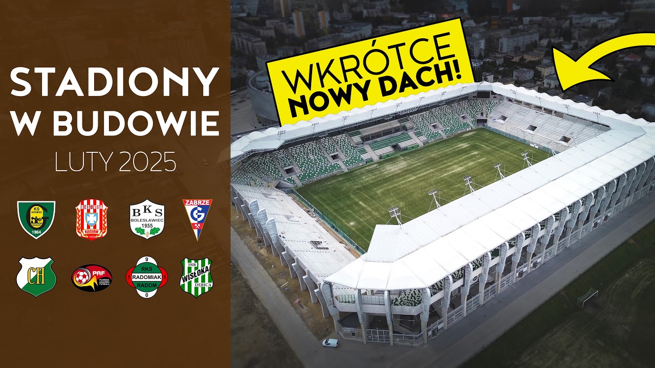 POLSKIE STADIONY W BUDOWIE (Luty 2025)