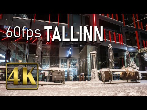 Driving Downtown on Christmas Eve: Tallinn City Driving Tour (4K 60fps) Estonia • Эстония • Eesti
