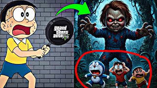 NOBITA Finds a SECRET Killer Doll in GTA 5! (Chucky GTA 5 Mod | Doraemon Horror Story in GTA 5