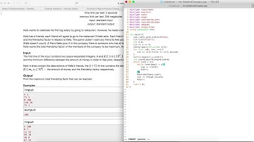 Kefa and Company - Coding Problem