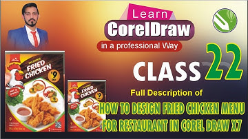 How to Design a Fried Chicken Menu in CorelDRAW X7 | Restaurant Menu Design Tutorial