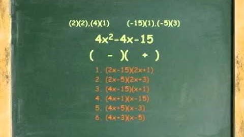 FACTORING TRINOMIALS: LEADING COEFFICIENTS OTHER THAN ONE (ANIMATION)
