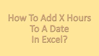 How to add X hours to a date?