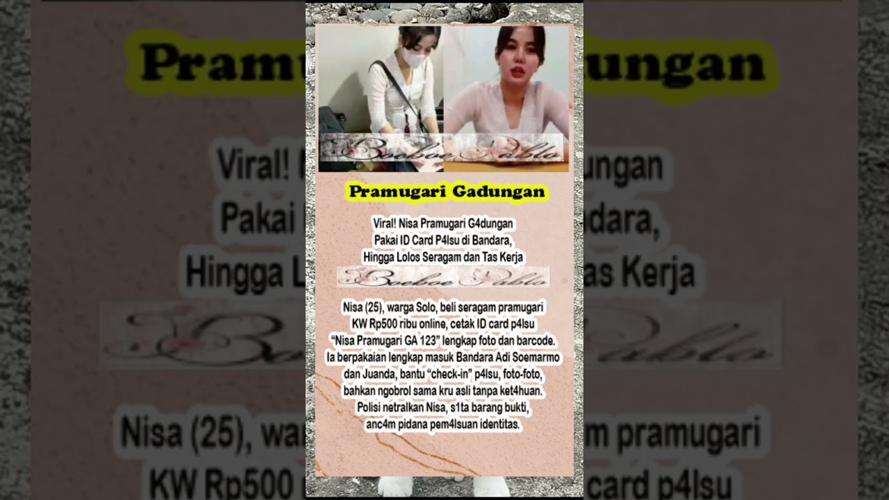 Viral !!! Nisa Pramugari Gadungan 