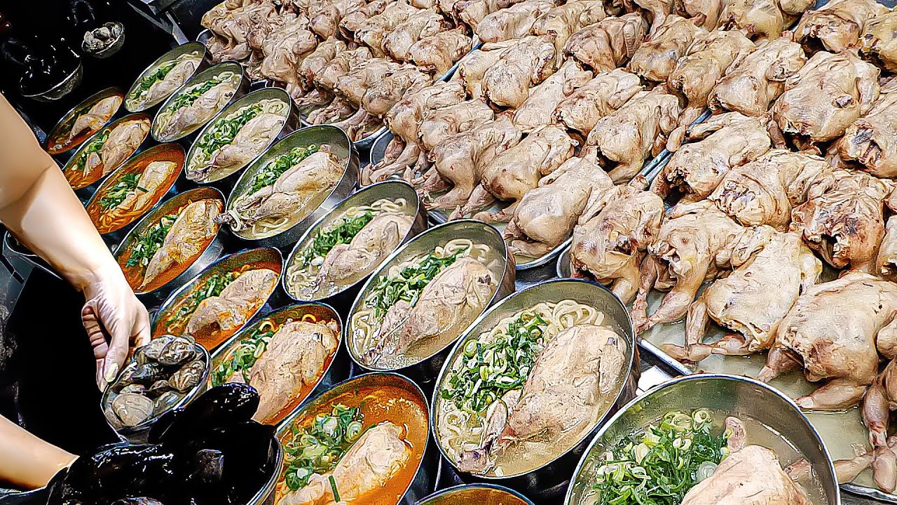 1000 мисок продано в день! Корейские мастера традиционной лапши / Корейская уличная еда