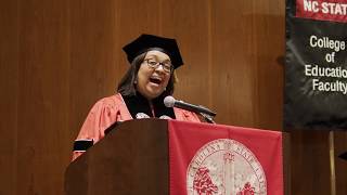 December 2018 Graduation: Yolanda Wilson '18EDD Delivers the Charge to Graduate Students