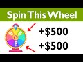 Spin This Wheel = Earn $500 For FREE! (No Limits) Make Money Online | Branson Tay