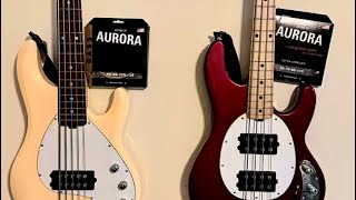 Sterling Stingray Bass Makeover: Strings by Aurora Colored Strings Install
