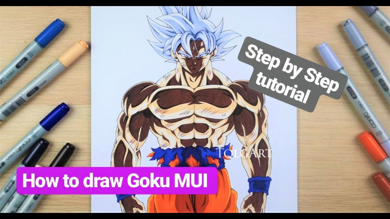 How to Draw ULTRA INSTINCT GOKU (Dragon Ball) Drawing Tutorial