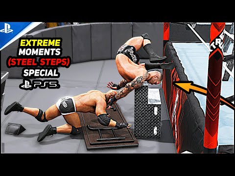 WWE 2K20 On PS5 Extreme Moments Steel Steps Edition! 4K 60FPS