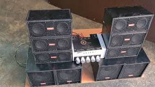 4 single Bass 6 Line array Mini DJ No.1 Setup