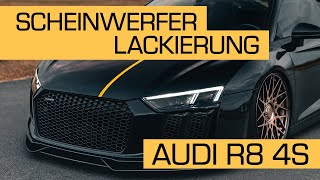 Scheinwerfer-Lackierung - Audi R8 4S V10 - Schwarz, LED-Scheinwerfer, Lackieren, Tuning [SLIDESHOW]