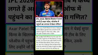 Axar Patel ka playoff calculation 🤯 | Indian Premier League 2026 me naya twist!#IPL2026 #CricketFans