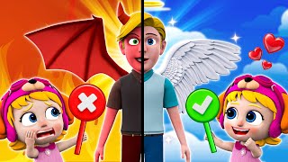 Angel vs Devil Daddy 😇✨😈 | Daddy Please Come Home Song 👀 | NEW ✨ Nursery Rhymes For Kids