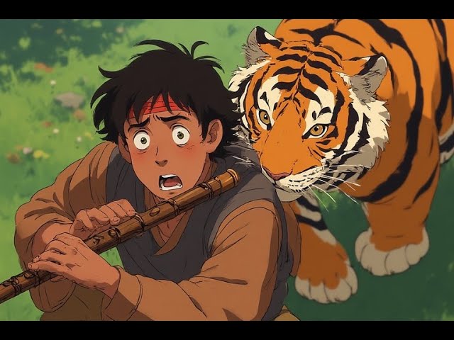 Studio Ghibli Style AI Animated Short: The Boy Who Cried Tiger | Japanese Folklore Story 2026(Prim