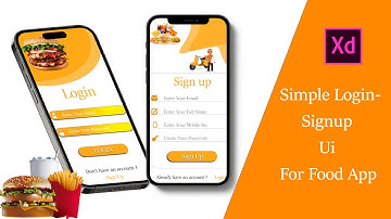 Food App Simple Login Screen UI | Adobe XD 2022 |