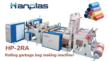 HP-2RA Fully automatic two lines garbage bag making machine with 100% recycled material.