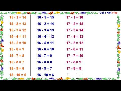 Video Bảng trừ lớp 2 | Thầy Kiệt - YouTube