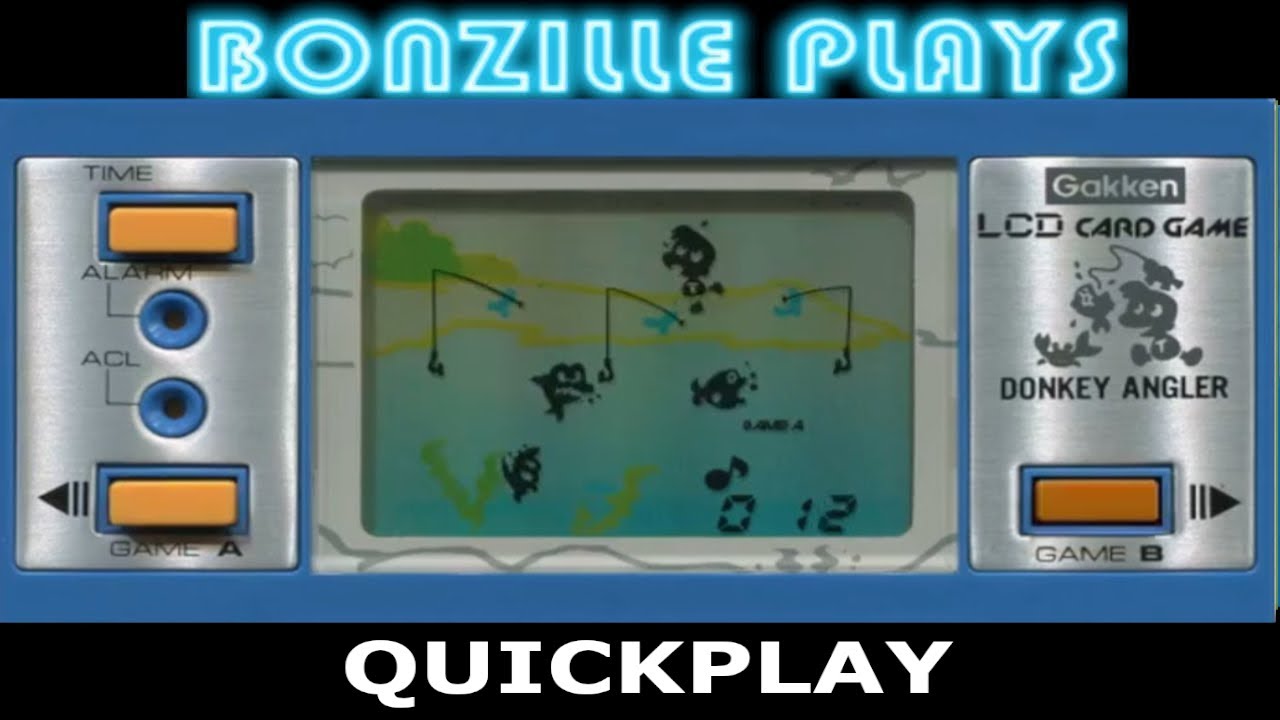 Donkey Angler Gakken LCD Card Game Quickplay - YouTube
