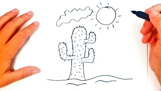 Como dibujar un Desierto paso a paso | Dibujo Paisaje Desertico - thptnganamst.edu.vn