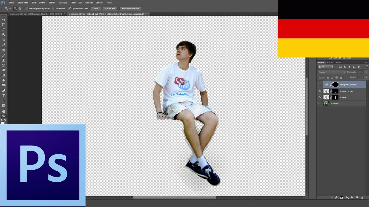 Tutorial Person Ausschneiden Und Einfugen In Photoshop Youtube