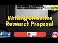 How to write effective research proposal  basic elements