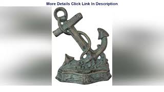 New Product Hampton Nautical Antique Bronze Cast Iron Stopper 8"-Nautical Door Stop-Anchor Decorati