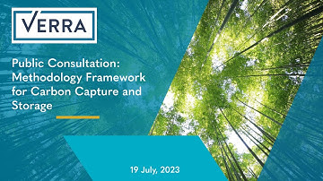Public Consultation: Methodology Framework for Carbon Capture and Storage