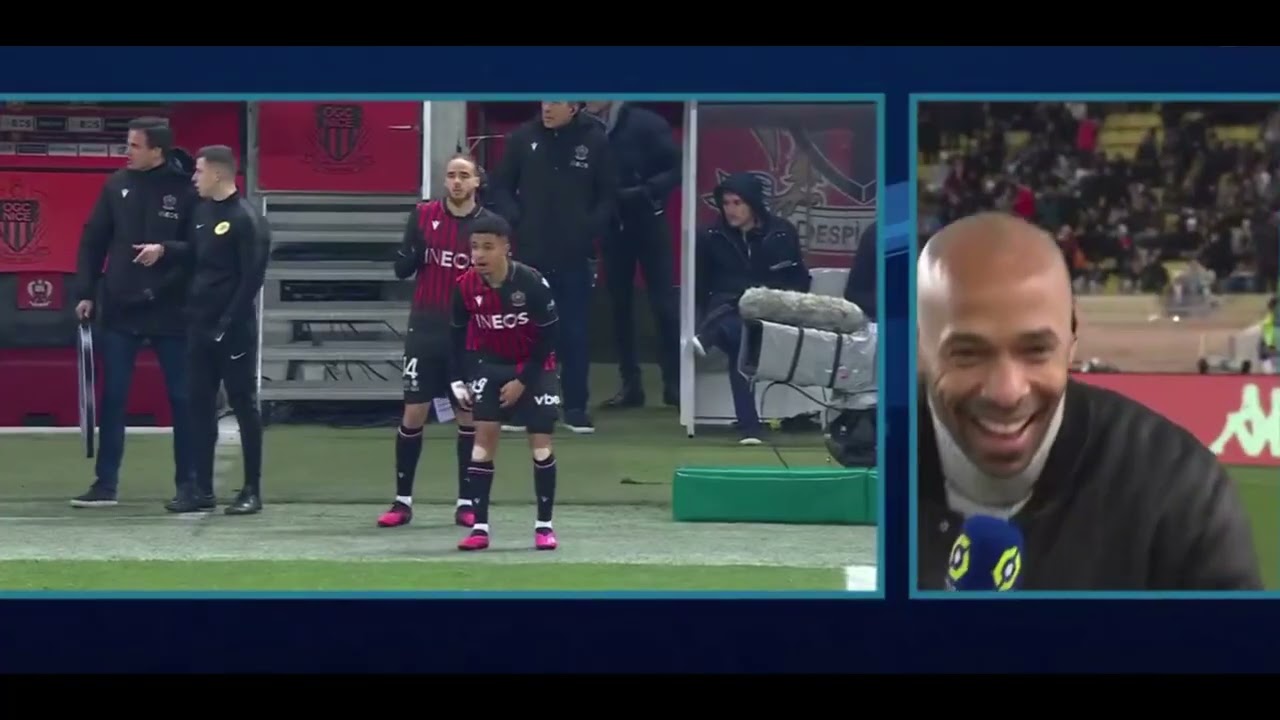 Thierry Henry rigole toujours sur la célébration ratée de Sofiane Diop lors du match OGC Nice - OM