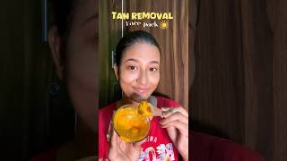 Tan Removal Face pack ☀️ #shorts #facepack #shorts