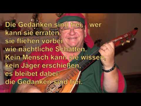 Die Gedanken sind frei - zum Mitsingen mit Text - YouTube