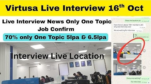 Virtusa live interview 16th oct 2025|virtusa interview experience|virtusa live News only one Topic 🔥