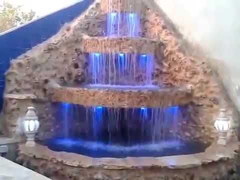 ديكور شلال في السطح بأقل تكلفة