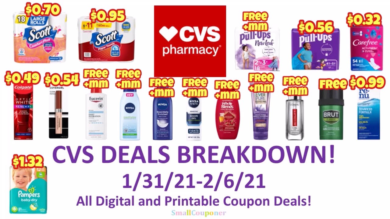 CVS Deals Breakdown 1/31/21-2/6/21! All Digital and Printable Coupon ...