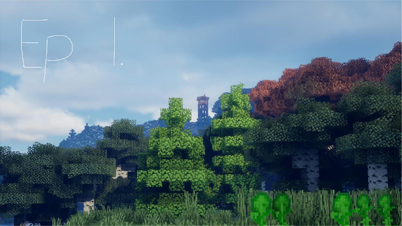 The beginning of a modded Minecraft world... - YouTube