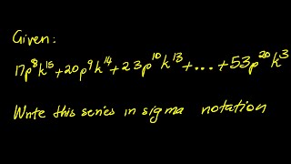 Grade 12  Sequences and Series |Sigma notation | Problem 1