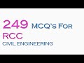Mcqs for rcc  civil engineering