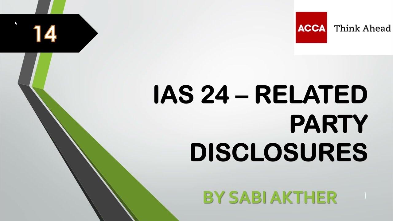 Acca i strategic business reporting sbr i ias 24 related party