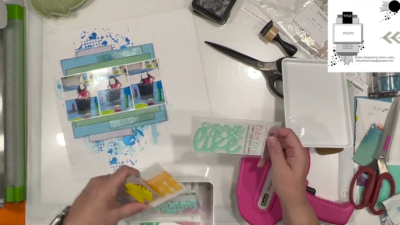 Scrapbooking Process Video: I Love Summer (MM Mayhem/Color Craze/30 Days of Sketches - Day 7)