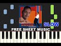 SLOW Piano Tutorial MAMBO N 5 By Perez Prado 1949 With Free Sheet Music Pdf 