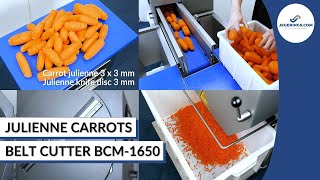 Machine Cutting Julienne Carrot | Vegetable Cutter BCM-1650 | Cuts Carrots Into Strips