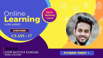 Digital Marketing Class 17 Fiverr  part 1 Ledp Batch 8 Tangail