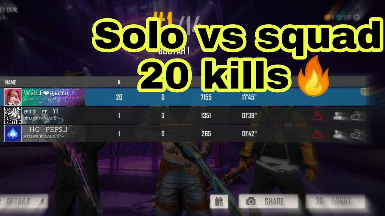 Solo vs squad 20 kills 🔥 in ranked match @RUOK1 @Vincenzo74 - YouTube